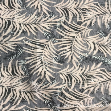 Nano Fabric With Leaves Print Style